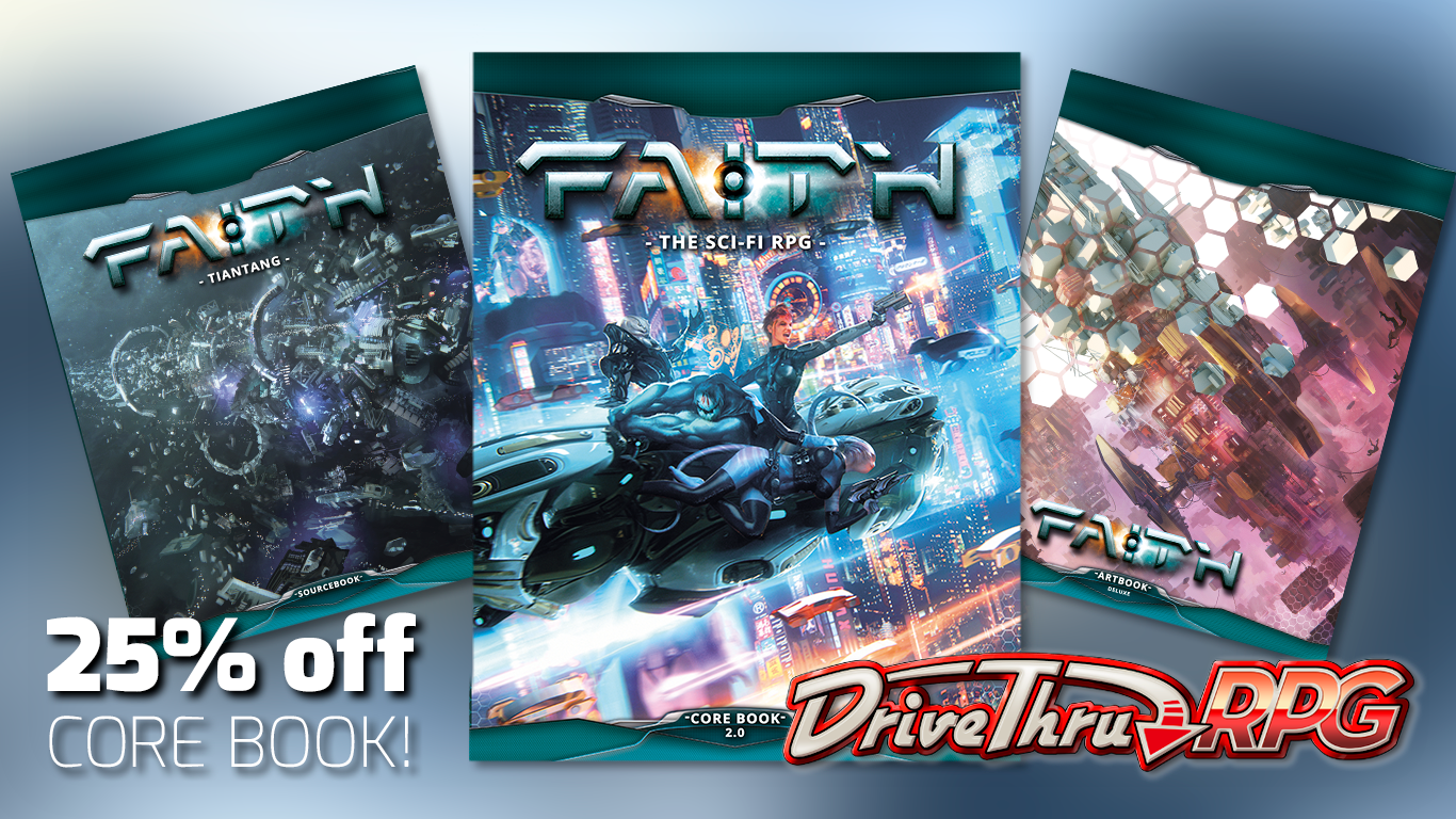 FAITH: Core Book, sourcebook and artbook now up on DrivethruRPG
