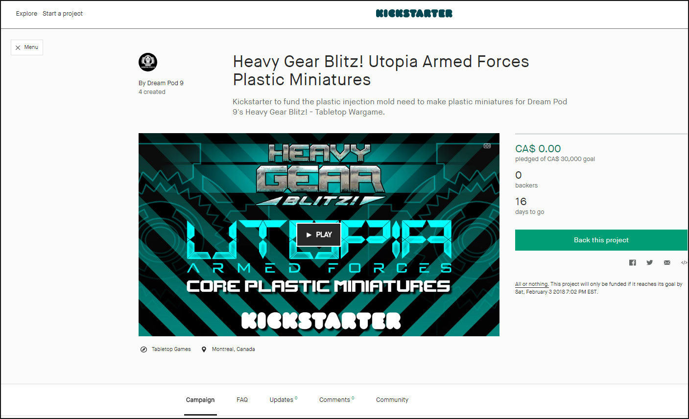 Heavy Gear Blitz Utopia Armed Forces Plastic Miniatures Kickstarter is Now Live!