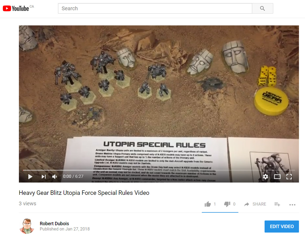 Utopia Kickstarter Update & Utopia Force Special Rules Video!