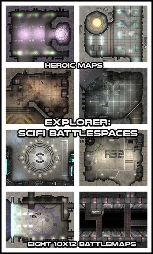 Heroic Maps: Explorer – Sci-Fi Battlespaces