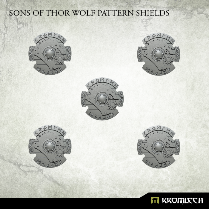 Sons of Thor Wolf Pattern Shields