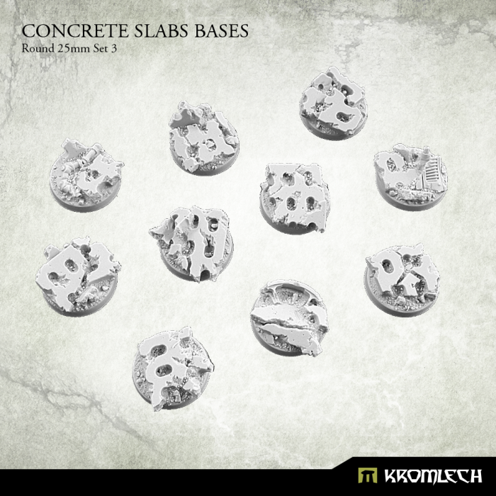 Concrete Slabs Bases: Round 25mm