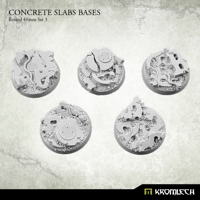 Concrete Slabs Bases: Round 40mm