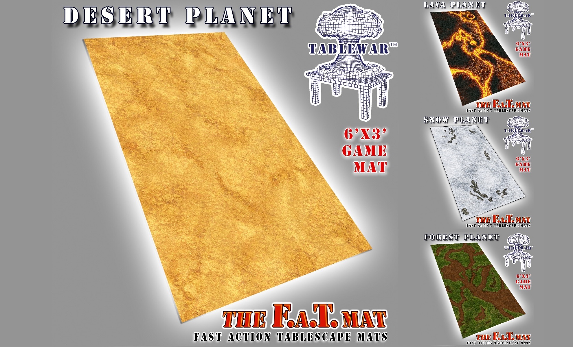 TABLEWAR’s new ‘Planet Series’ FAT Mats are worthy of a Legion!
