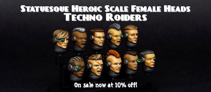 Statuesque Female Heads – Techno Roiders on sale now!