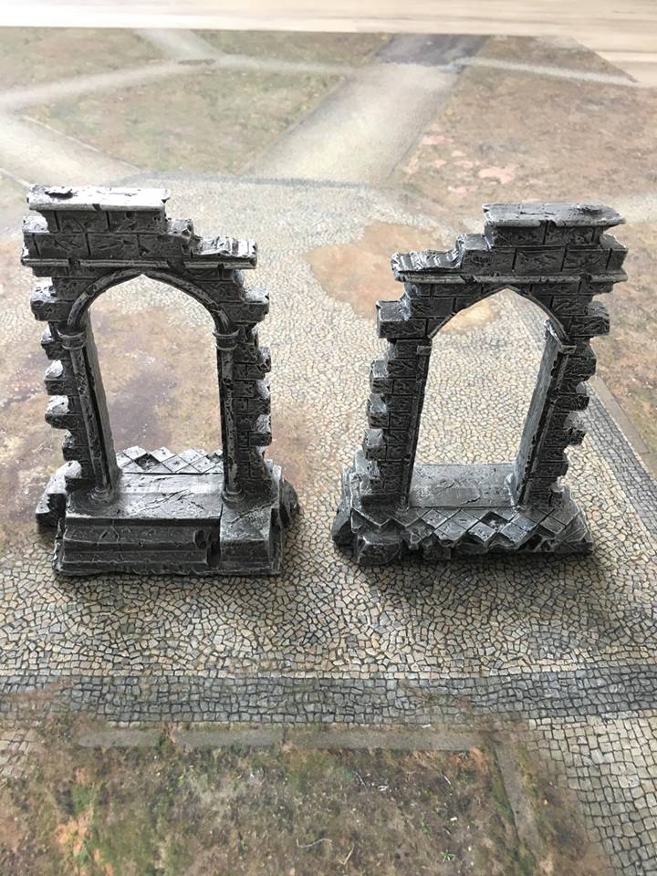 Pre-painted 12 pcs resin Gates of the Realms: 10 % discount now