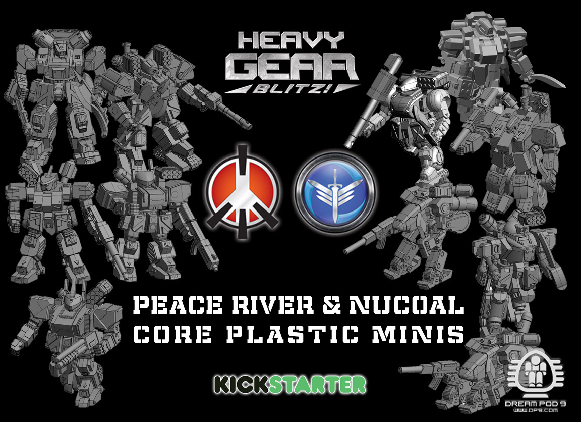 Heavy Gear Blitz Peace River & NuCoal Core Plastic Miniatures Kickstarter is now Live!