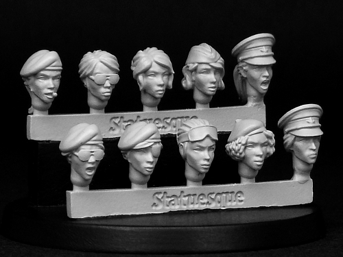 New Statuesque Heroic Scale Female Heads NARROW – Veterans