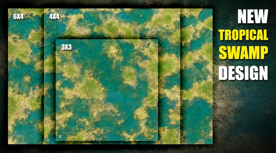 Tropical Swamp game mat release from Deep-Cut Studio