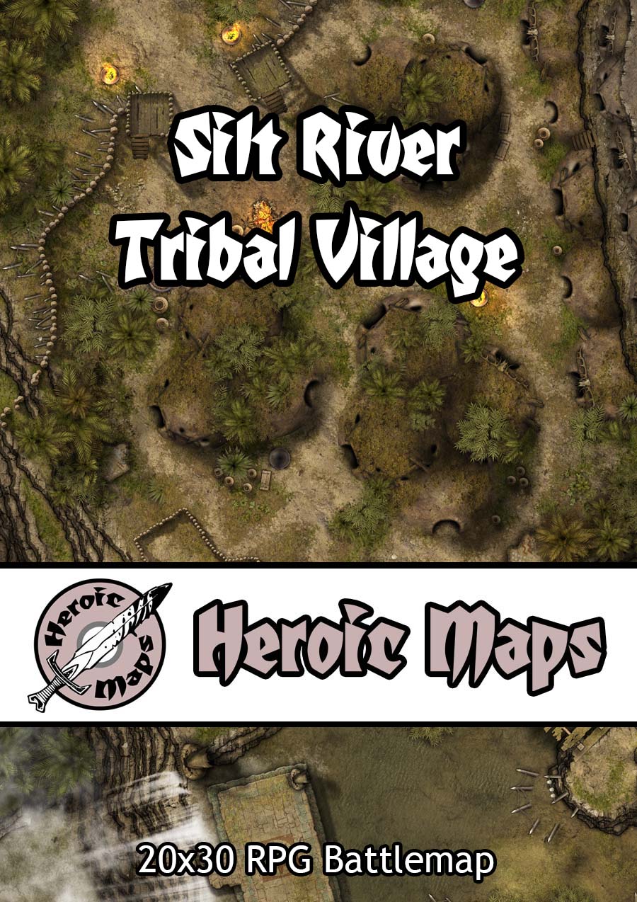 Heroic Maps – Mossy Dungeon Chambers & Silt River Tribal Village