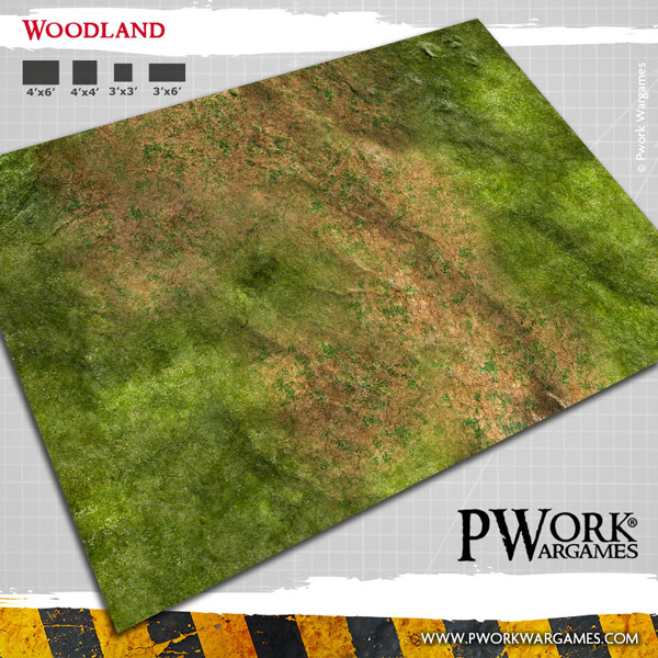 Woodland: Pwork Wargames fantasy gaming mat