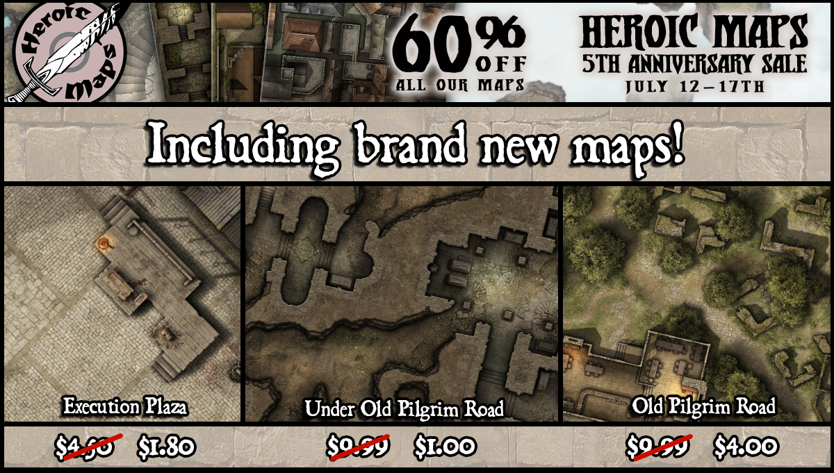 Heroic Maps – 5th Birthday Sale 60% off