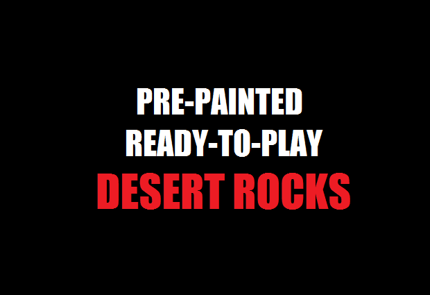 10pcs of prepainted and ready to play Desert Rocks back in stock now