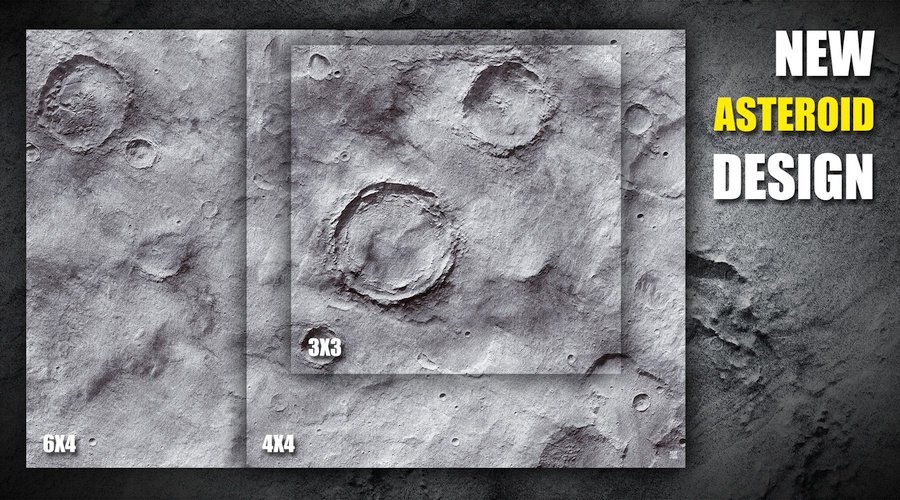 Deep-Cut Studio updates and improves their Asteroid theme game mat