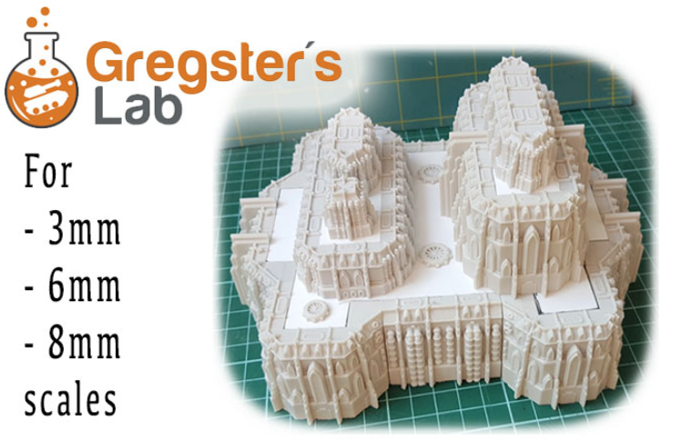 New buildings by Gregster’s Lab for 3, 6, 8mm scales