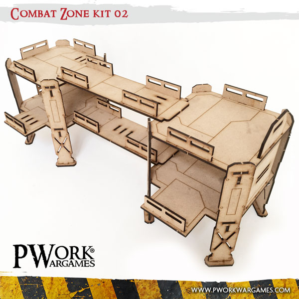 NEW RELEASE! MDF COMBAT ZONE SCENERY! PWORK MDF TERRAINS!