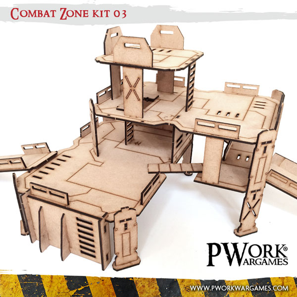 NEW RELEASE! MDF COMBAT ZONE SCENERY! PWORK MDF TERRAINS!