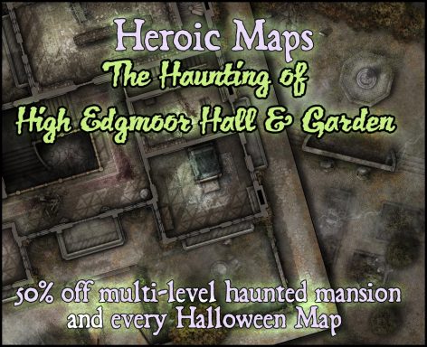 50% off Haunted Mansion battlemap by Heroic Maps