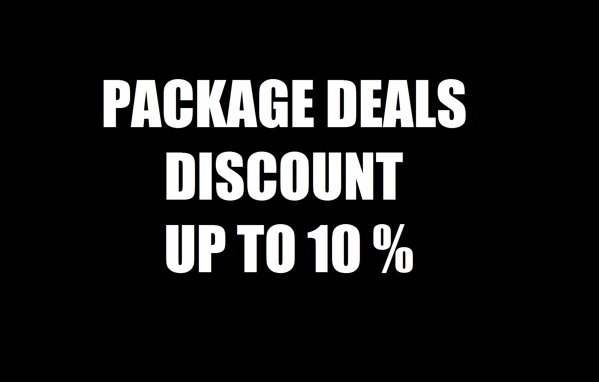 Package Deals with up to 10 % discount at URBANMATZ