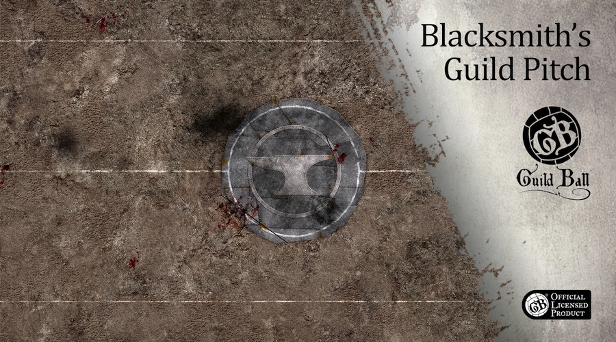 Guild Ball game mat released for Blacksmiths by Deep-Cut Studio