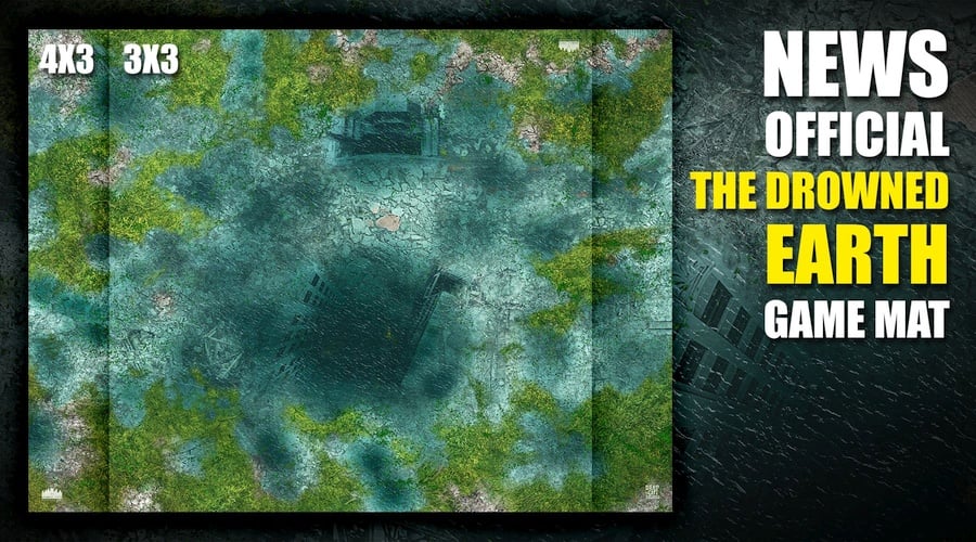 Drowned Earth miniatures game gets an official game mat by Deep-Cut Studio