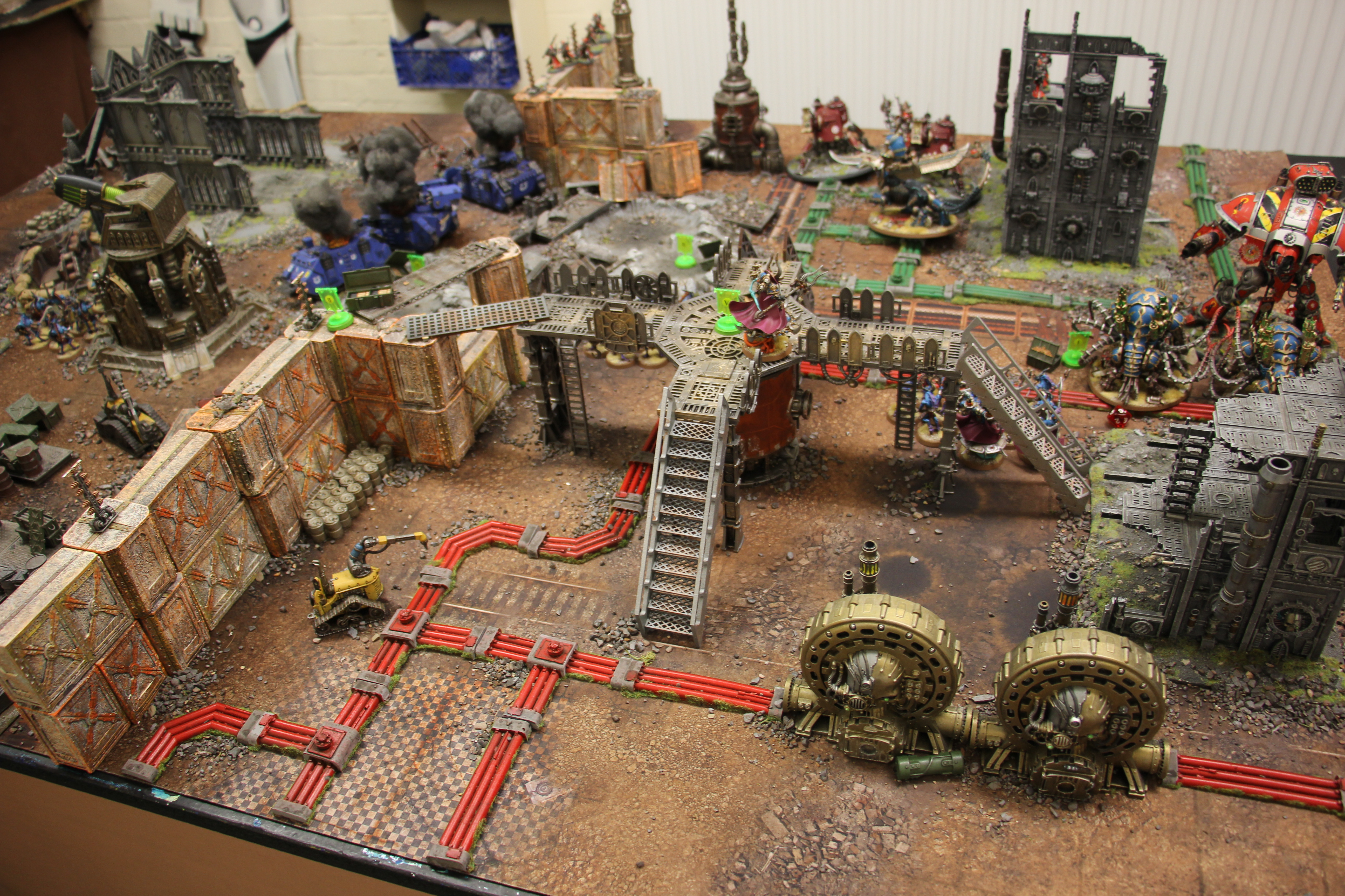 warhammer 40000 necromunda terrain battle mat play mat industrial kill team