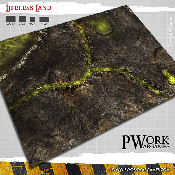 Lifeless Land: Pwork Wargames SciFi gaming mat