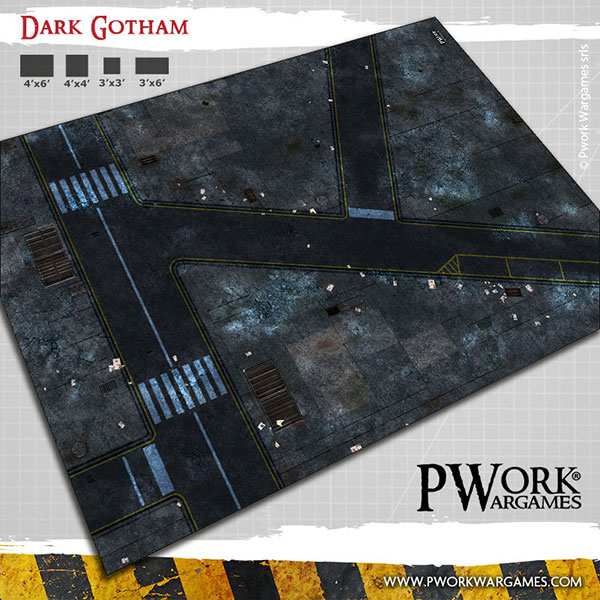 Dark Gotham: Pwork Wargames Sci-Fi gaming mat