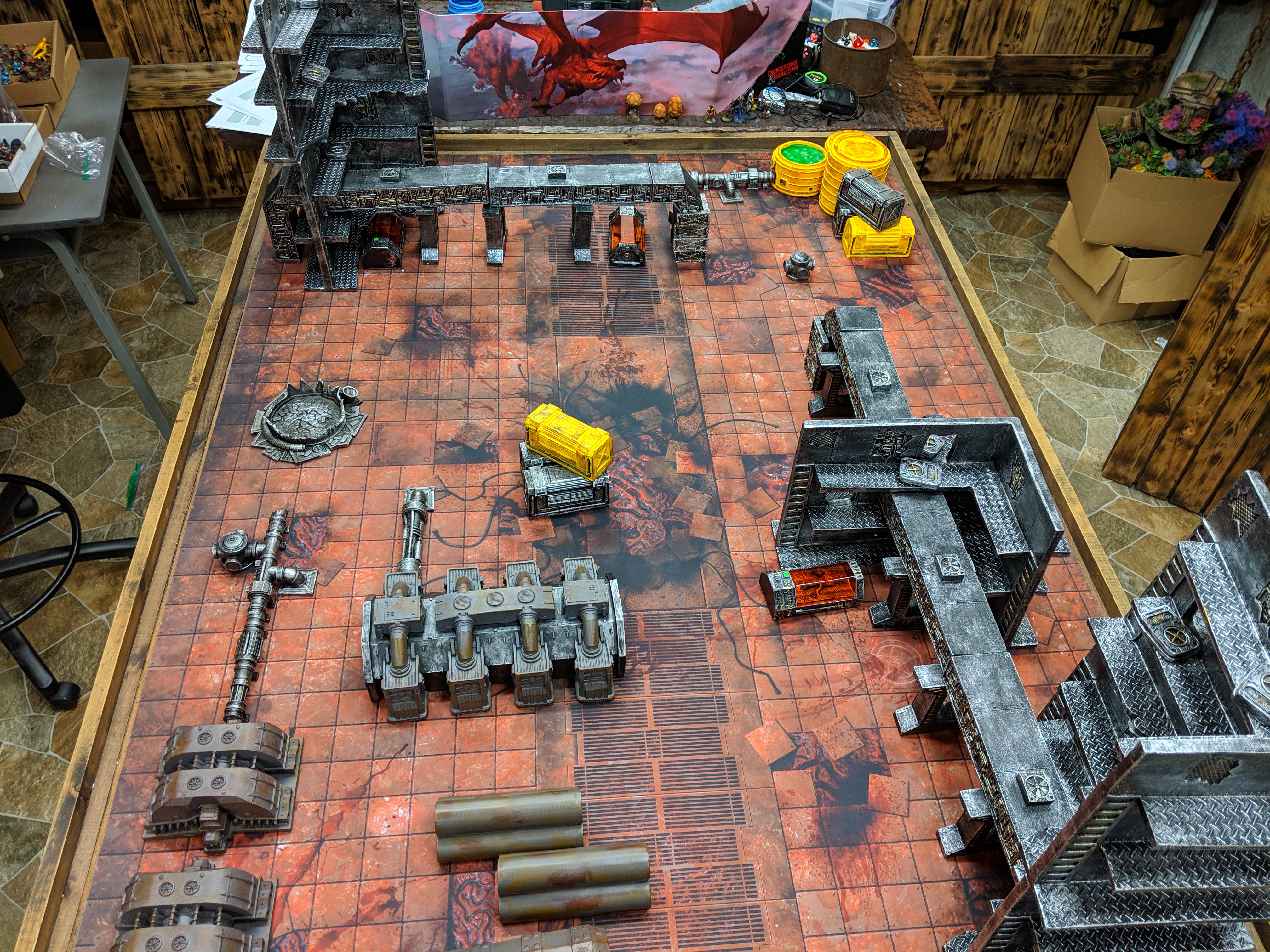 pre-painted resin scenery and game mat