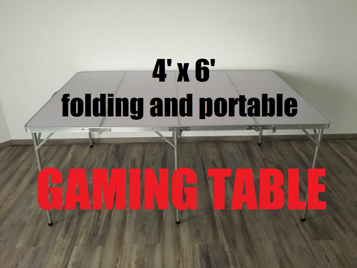 6’x4′ folding and portable GAMING TABLE ! Shipping WORLDWIDE !!!
