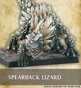New Avatars of War miniature: Spearback Lizard