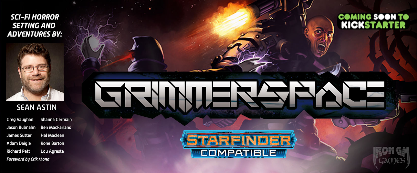 Modiphius named by Iron GM Games as worldwide distributor of Grimmerspace – a sci-fi horror RPG co-developed by actor Sean Astin