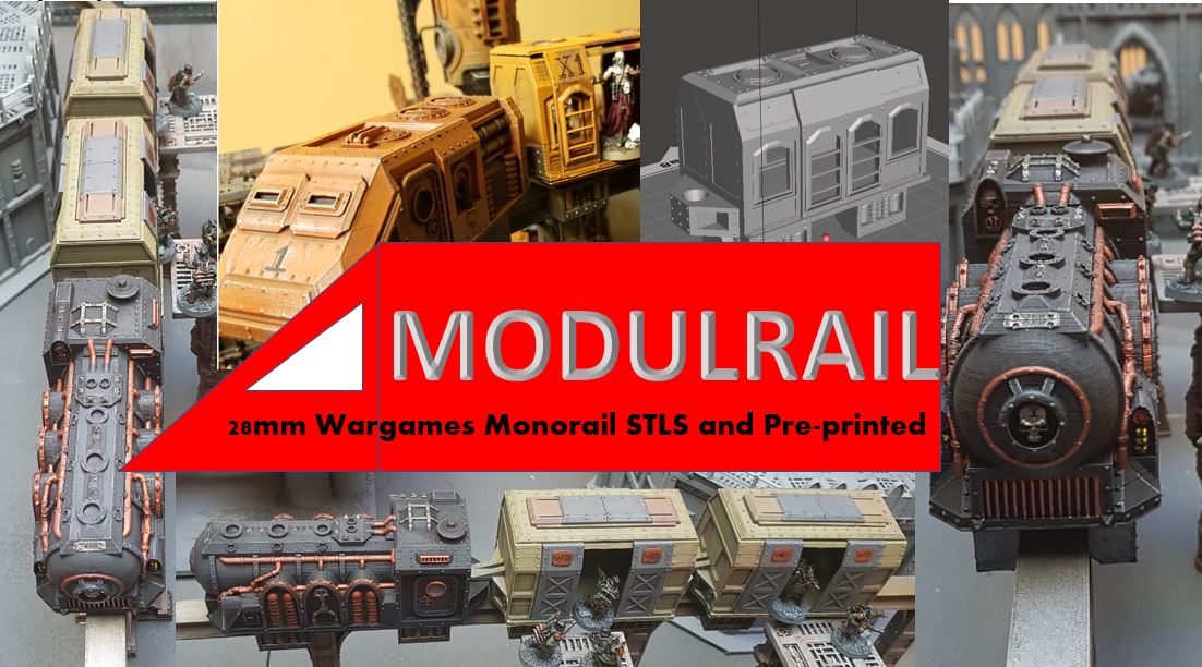 Modurail KickStarter – 28mm Monorail Wargames Terrain by WatcorpDesigns
