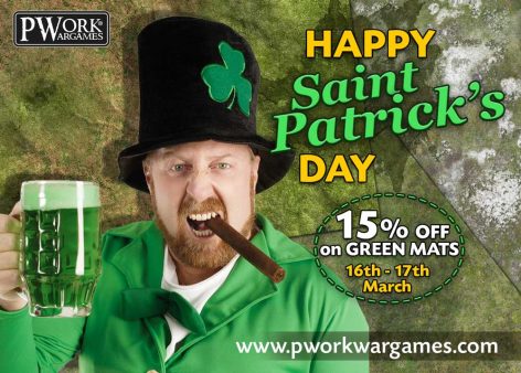 HAPPY SAINT PATRICK'S DAY FROM! 15% OFF ON GREEN MATS!