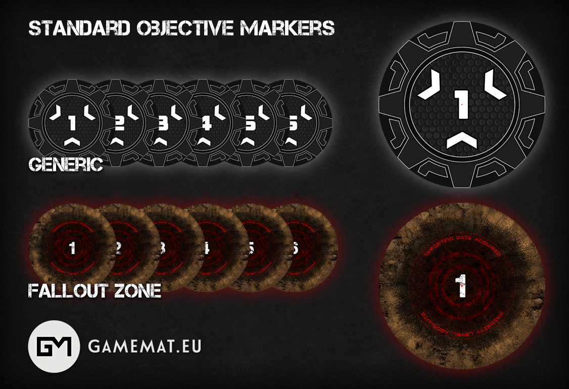 Gamemat.eu NEW OBJECTIVE MARKER PRE-ORDERS ARE UP!