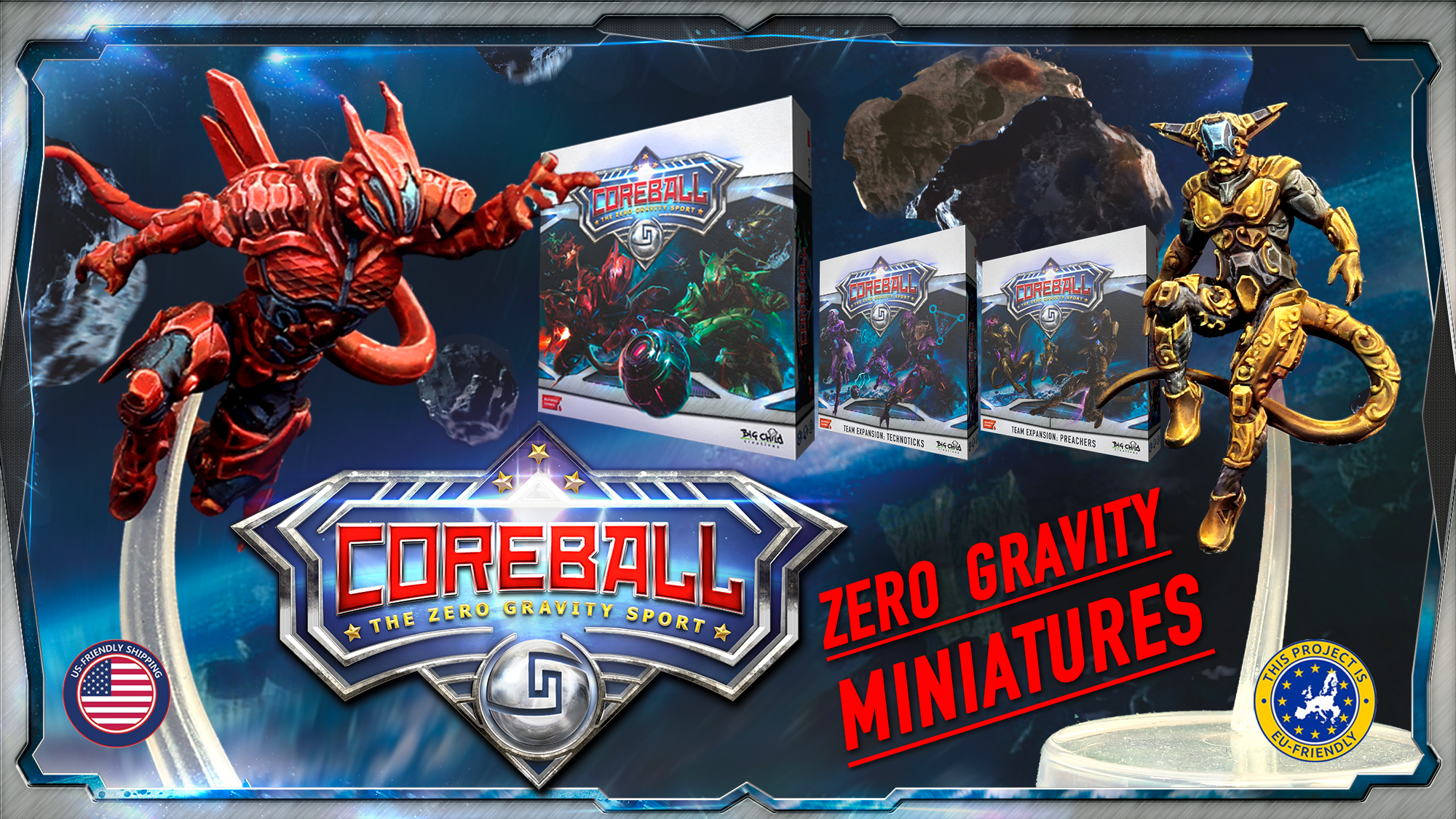 CoreBall live on Kickstarter, featuring flying minis