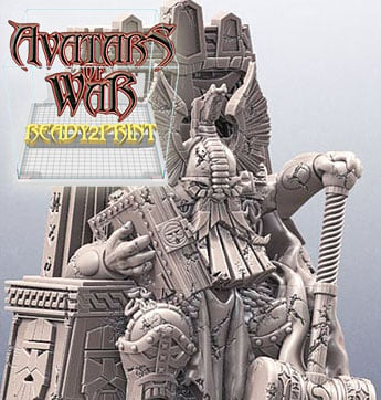 New AoW Ready2Print scenery: Dwarf King statue