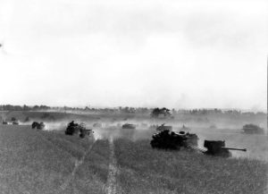 Canadian forces moving toward Falaise on 14 August 1944