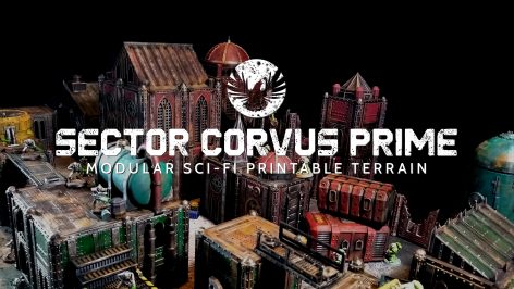 Sector Corvus Prime - modular 3D printable sci-fi terrain by Corvus Games Terrain