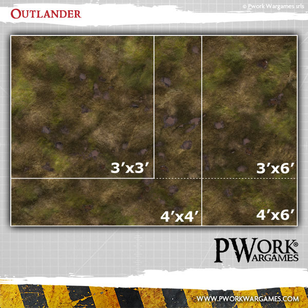 NEW RELEASE! Outlander: Pwork Wargames fantasy game mat