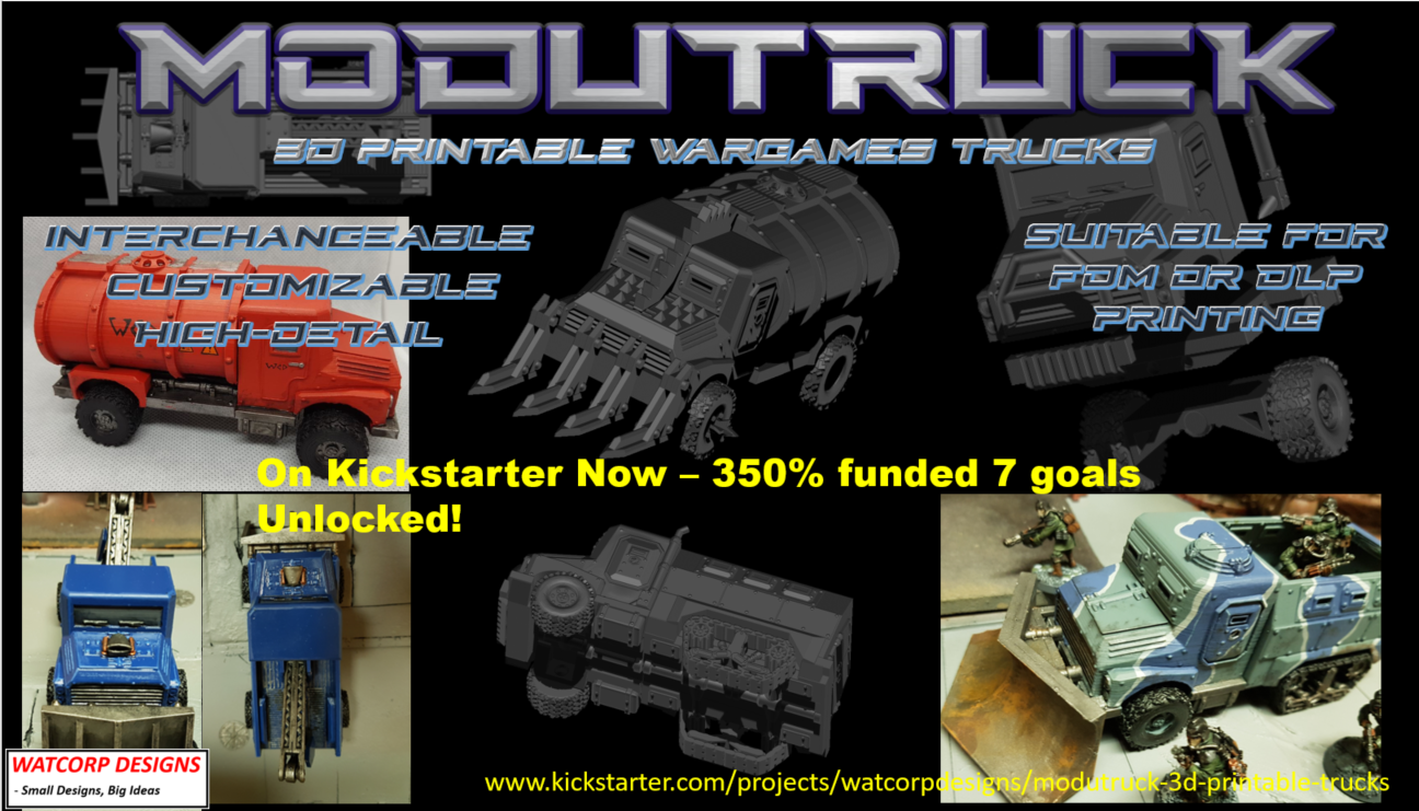 Modutruck – 3D printable wargames trucks
