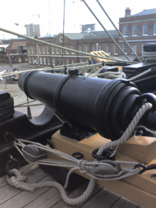 A 68 Pounder Carronade on board HMS Victory