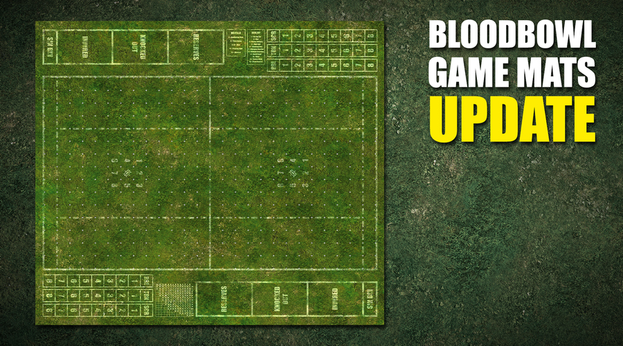 Deep-Cut Studio updates their full range of Blood Bowl game mats