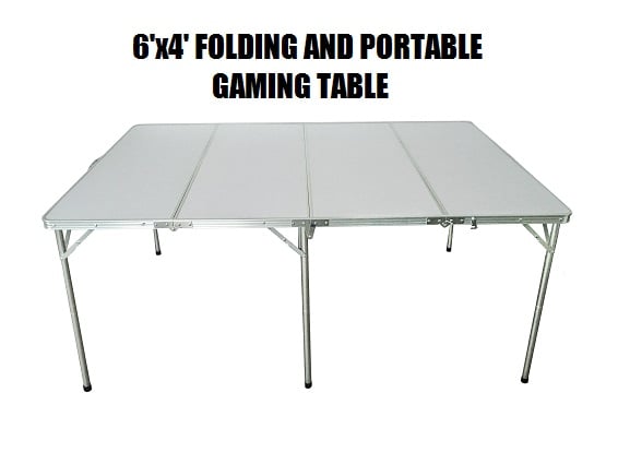 6’x4′ and 44”x60” folding and portable Gaming Tables in stock now !