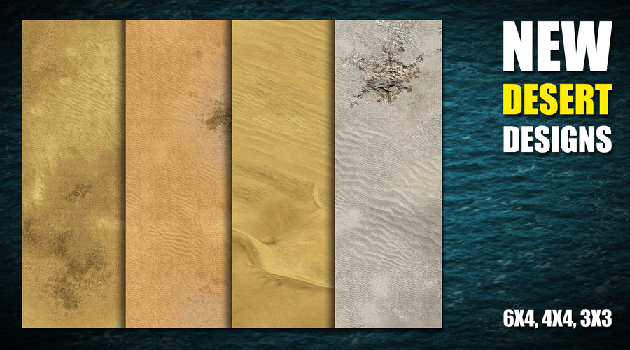 4 new desert game mats released by Deep-Cut Studio