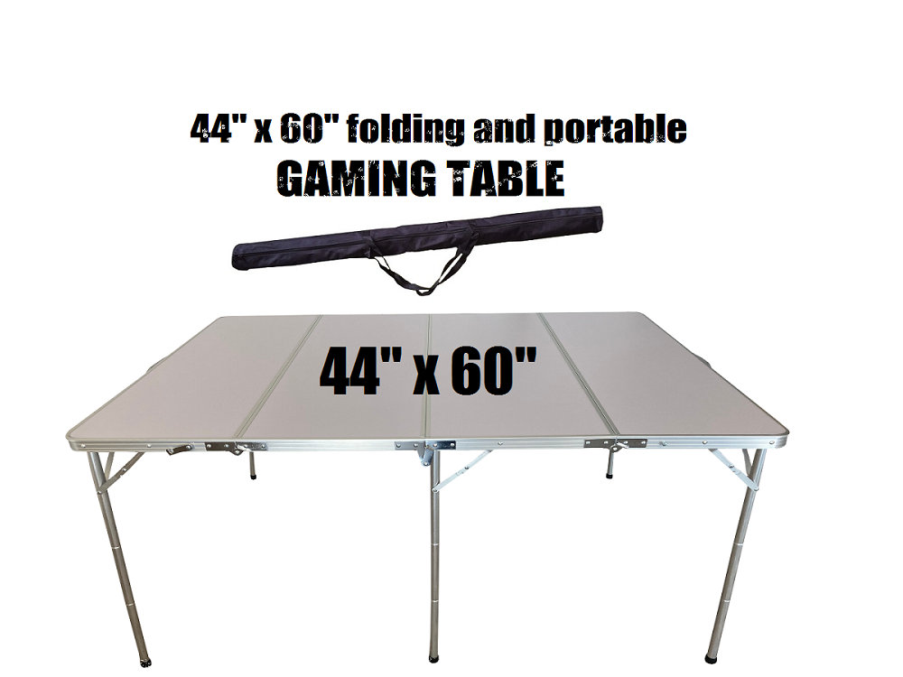 First 44”x60” folding and portable GAMING TABLE – shipping worldwide !
