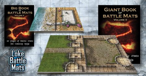 A map for any encounter! Loke Battle Mats release Big and Giant Book of Battle Mats Volume 2!