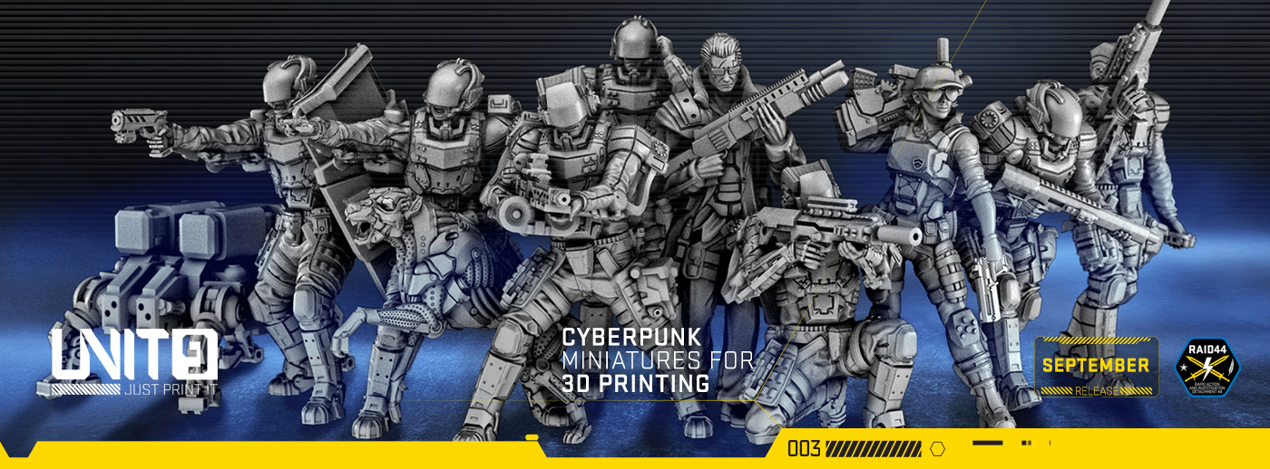 Police force arrived. Cyberpunk miniatures by UNIT9
