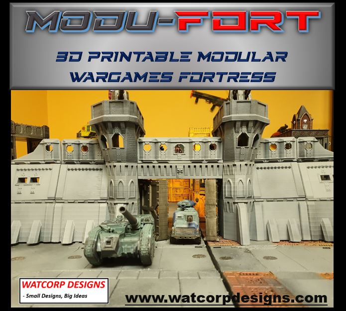 MODU-FORT 3D Printable Modular Sci-Fi Fortress for 28mm Wargames