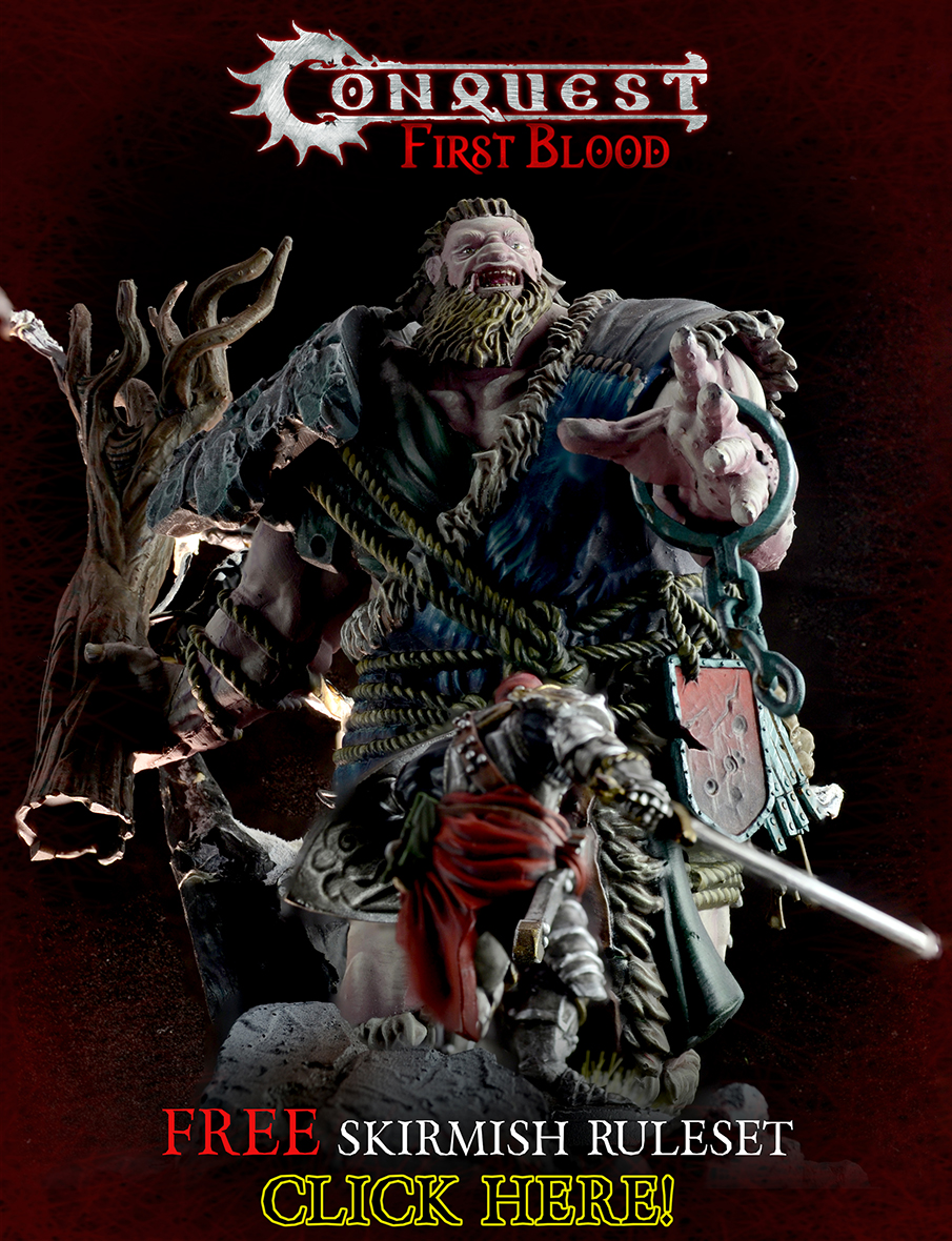 “Conquest: First Blood” skirmish ruleset is now available… and for FREE!